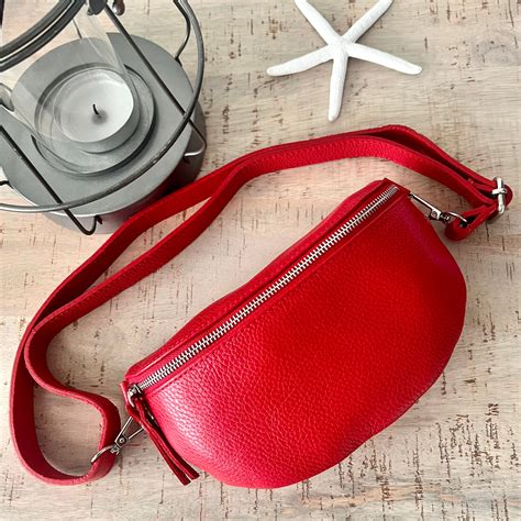 red leather bum bag|leather cross body bum bag.